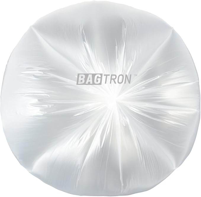 7-10 Gallon Trash Bags, 8 Micron High Density Garbage Can Liners Bulk, 24" x 24", Natural Clear, 1000 Count
