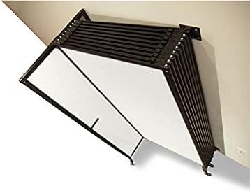 Wall-Mounted Sliding StraightWall Room Divider | Adjustable Widths | Locking Wheels | Room Separator | Up to 19'9" Wide x 7'6" Tall Black Fabric Panels