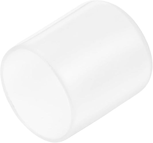 uxcell 20pcs Rubber End Caps Protective Caps 27mm(1 Inch) ID Vinyl PVC Round Tube Bolt Cap Cover Screw Thread Protectors, Clear