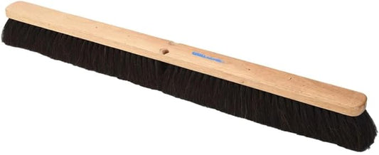 PRO SOURCE Horsehair Push Broom Head with Threaded Wood Block: Extra-Wide 36 inch
