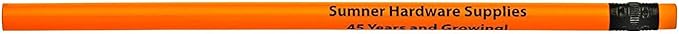 Pencil Guy Promotional Personalized Imprinted Neon Round Pencils- 500 per box