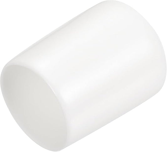 uxcell 20pcs Rubber End Caps 20mm ID Vinyl Round End Cap Cover Screw Thread Protectors White
