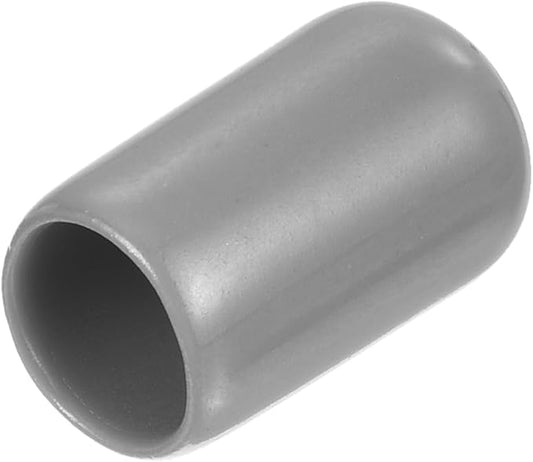 uxcell 20pcs Rubber End Caps Protective Caps 8.5mm ID Vinyl PVC Round Tube Bolt Cap Cover Screw Thread Protectors, Light Grey