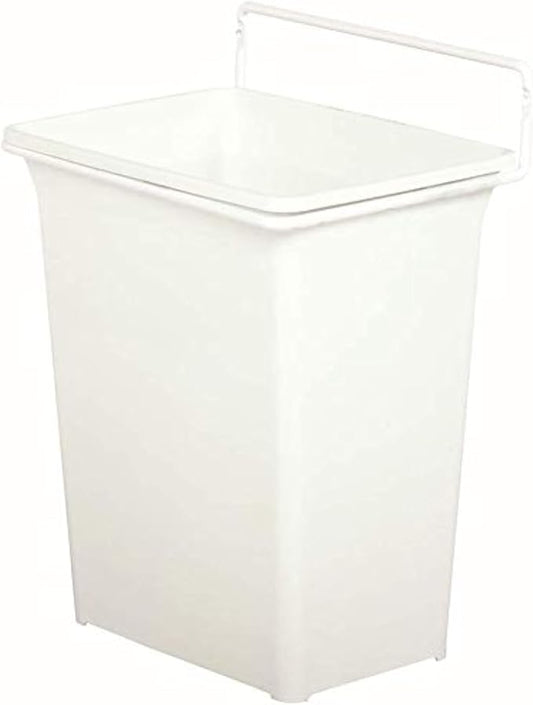 Knape & Vogt KV Door Mounted Waste Bin for Vanity 9qt White