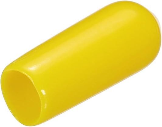 uxcell 20pcs Rubber End Caps 5mm(3/16") ID Vinyl PVC Round Tube Bolt Cap Cover Screw Thread Protectors Yellow
