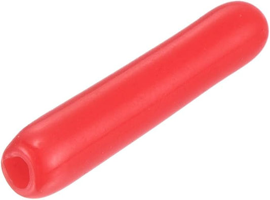 uxcell 20pcs Rubber End Caps 1.3mm ID Vinyl Round Tube Bolt Cap Cover Thread Protectors Red
