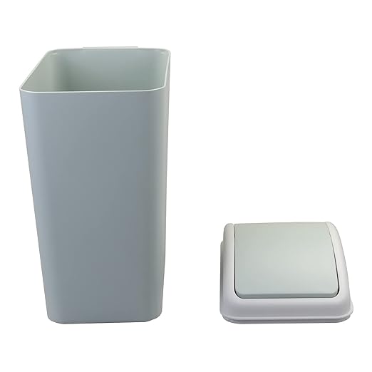 1 Pack Plastic Waste Can, Garbage Can with Swing Lid, 4.5 Gallon Kitchen Trash Can (Blue)