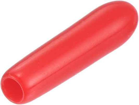 uxcell 20pcs Rubber End Caps 1.8mm ID Vinyl Round Tube Bolt Cap Cover Thread Protectors Red