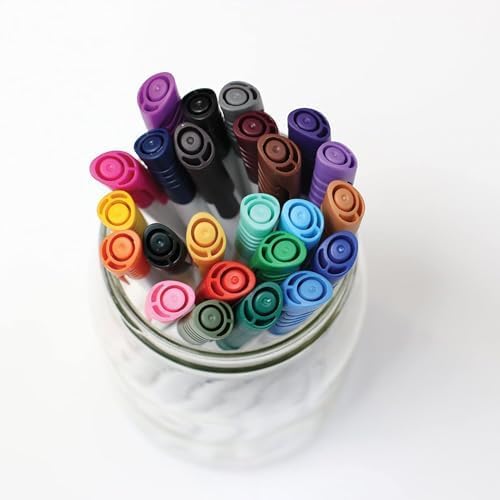 KINGART 418-48 FINE LINE PEN Marker Set, 48 Unique Colors, Size 04 mm Tip, Set of 48
