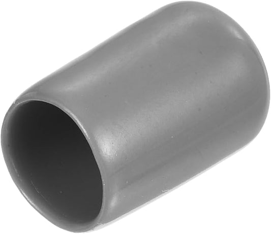 uxcell 20pcs Rubber End Caps Protective Caps 13mm ID Vinyl PVC Round Tube Bolt Cap Cover Screw Thread Protectors, Light Grey