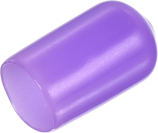 uxcell 20pcs Rubber End Caps 9mm(3/8") ID Vinyl PVC Round Tube Bolt Cap Cover Screw Thread Protectors Purple