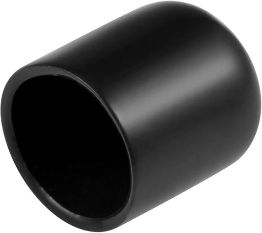 uxcell 20pcs Rubber End Caps 18mm ID Vinyl Round Tube Bolt Cap Cover Thread Protectors Black