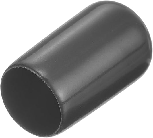 uxcell 20pcs Rubber End Caps 10.5mm ID Vinyl Round Tube Bolt Cap Cover Thread Protectors Dark Grey