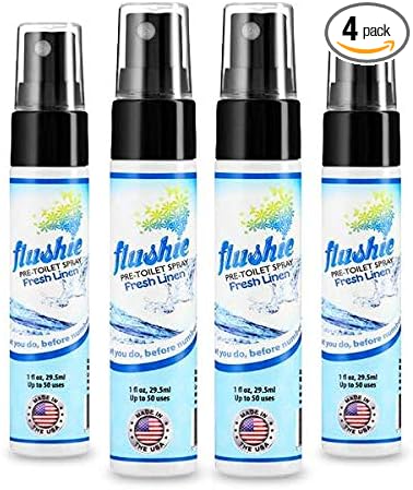 Flushie Pre-Toilet Sprays for Poop Travel Size Toiletries Bathroom Spray for Poop Spray for Toilet Deodorizer Traveling Essentials Poop deodorizer Poop Odor eliminator