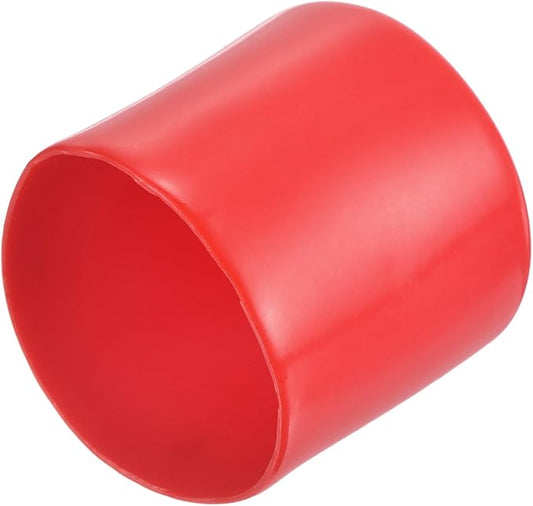 uxcell 20pcs Rubber End Caps 43mm ID Vinyl Round Tube Bolt Cap Cover Thread Protectors Red