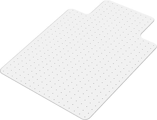SALLOUS Clear Chair Mat for Carpet, 53" x 45" Heavy Duty Vinyl Floor Mat for Carpeted Floors, Gaming Chair Mat with Tap, Rolling Under Desk Floor Mat for Home Office