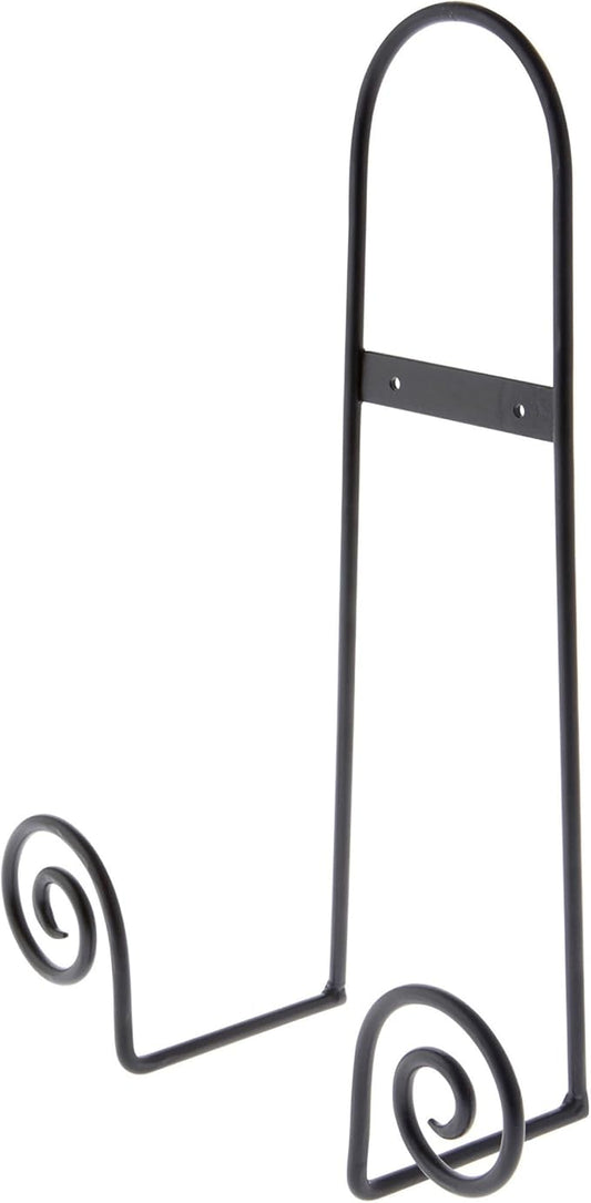 Bard's Black Wrought Iron Wall Mountable Tray or Platter Hanger, 16.25" H x 11.75" W x 4.5" D (For 16" - 30" Trays or Platters)
