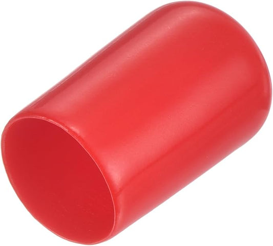 uxcell 20pcs Rubber End Caps 13.5mm ID Vinyl Round Tube Bolt Cap Cover Thread Protectors Red
