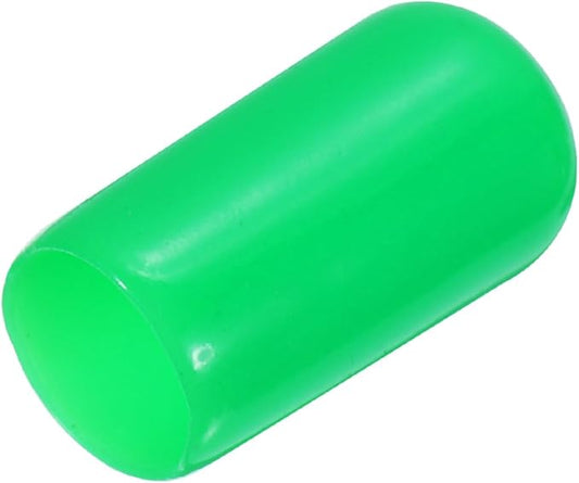 uxcell 20pcs Rubber End Caps 9mm ID Vinyl PVC Round Tube Bolt Cap Cover Screw Thread Protectors Green