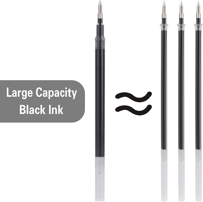 Gel Ink Rollerball Stylus Pen - 18 Pack,1.0mm Gel Pen Bold Point,2 in 1 Capacitive Stylus Pen,Large Capacity Black Ink,Writing Smoothly for Office,Business,Gift,Metal Gold Clip