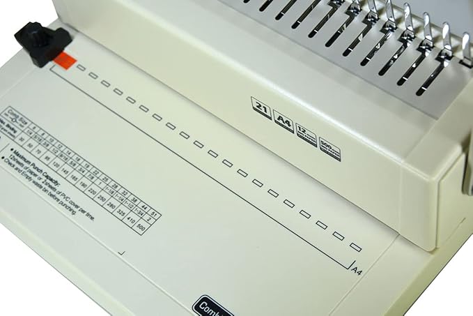 PPE C-12M Binding Machine, 21-Hole, Value Kit 100 PCS 5/16'' Comb Binding Spines, Comb Binding Machine Cerlox Binding Machine