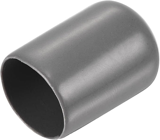 uxcell 20pcs Rubber End Caps 17mm ID Vinyl PVC Round Tube Bolt Cap Cover Screw Thread Protectors Dark Grey
