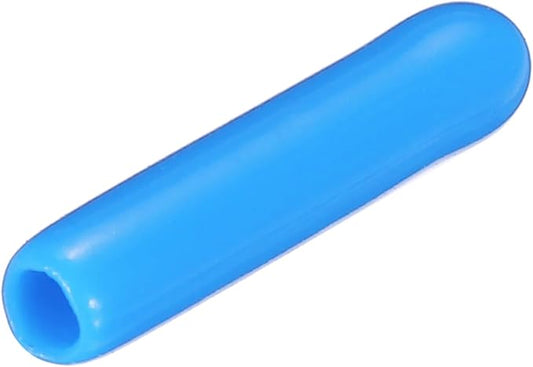 uxcell 20pcs Rubber End Caps 2mm(1/16") ID Vinyl PVC Round Tube Bolt Cap Cover Screw Thread Protectors,Light Blue