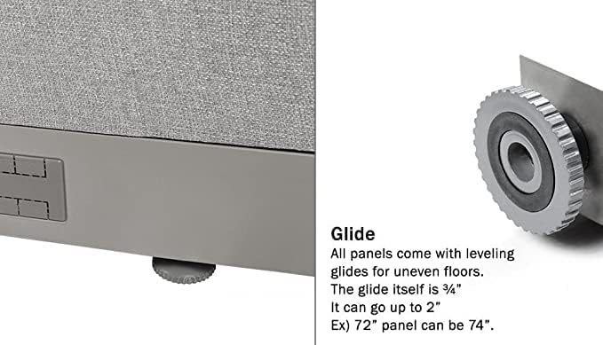 GOF Office Partition Single Panel (24" w x 72" h) 2ft x 6ft
