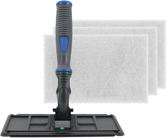 XERO Blue Techno Pad Window Cleaning Kit with White Scrub Pads