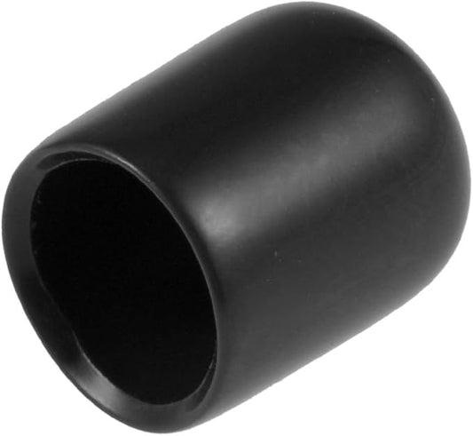 uxcell 20pcs Rubber End Caps 3/8"(9.5mm) ID Vinyl Round Tube Bolt Cap Cover Thread Protectors Black