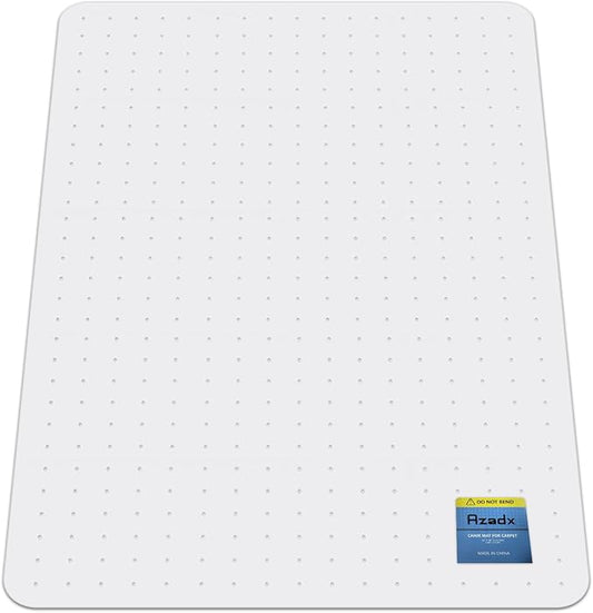 Azadx Heavy Duty Office Chair Mat for Carpet 45" x 53" Hard Material Chair Mat for Carpeted Floor Slip Resistant Carpet Protector for Home Office Easy Glide Desk Floor Mat for Office Chair on Carpets