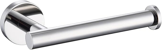 TASTOS Polished Chrome Toilet Paper Holder SUS304 Stainless Steel, Modern Round Tissue Roll Holders Wall Mount, Toilet Paper Roll Dispenser Bathroom 5 inch TP Holder for Kitchen Washroom