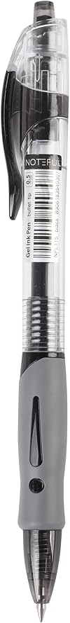 Retractable Click Gel Pens For Journaling, Smooth Writing, Black Gel Ink Fine Point Pen (0.5 mm), Pack of 8