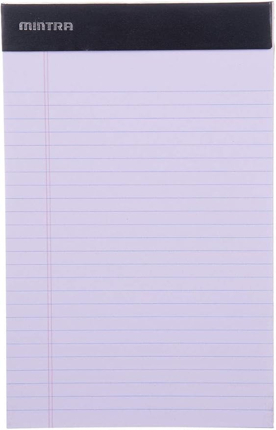 Mintra Office Legal Pads, ((xBasic, 5in x 8in, (Pastel), 36pk (6-6pks))
