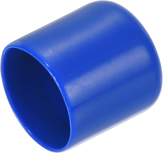 uxcell 20pcs Rubber End Caps 25mm ID Vinyl Round Tube Bolt Cap Cover Screw Thread Protectors Blue