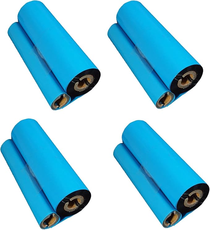 4 Rolls 4.33'' x 244' Premium Resin Enhanced Wax Ribbon, 110mm x 74m Black Thermal Transfer Ribbon, Desktop Barcode Thermal Label Printer Ribbons, 1/2'' Core, for Zebra GC, GK, GX, ZD & Eltron