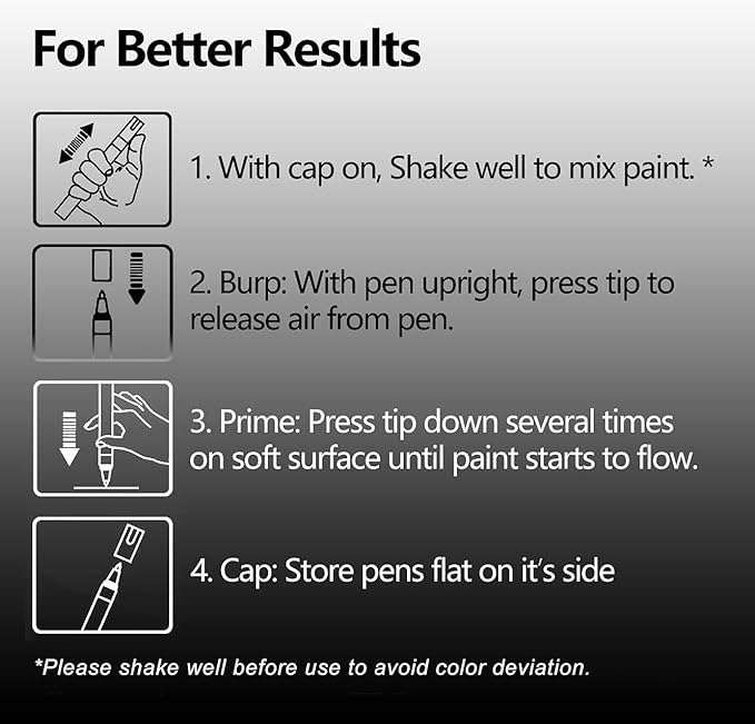 Blue Marker Paint Pens - 6 Pack Acrylic Blue Permanent Marker, 0.7mm Extra Fine Tip Paint Pen for Art projects, Drawing, Rock Painting, Stone, Ceramic, Glass, Wood, Plastic, Metal, Canvas DIY Crafts