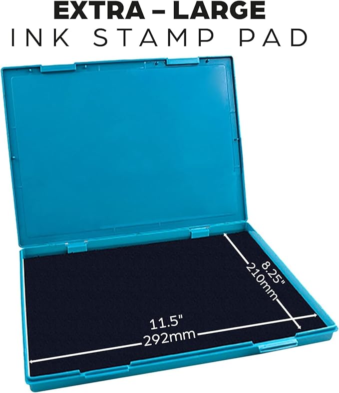 MaxMark Extra Large Green Ink Stamp Pad - 8.25" x 11.5" - Industrial Felt Pad - Green Color