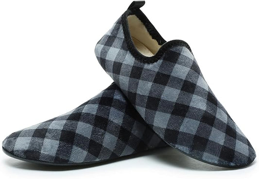 Adult Indoor House Slippers Socks Lightweight Non Slip Grip House Home Shoes for Women Men