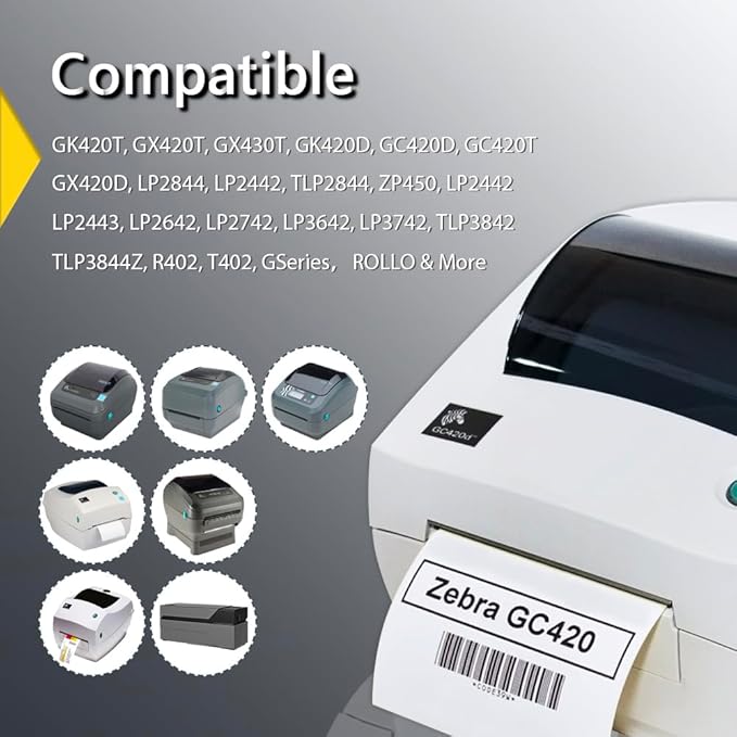 BETCKEY - 3" x 1.5" (76 mm x 38 mm) Barcode Shipping & Address Labels Compatible with Zebra & Rollo Label Printer,Premium Adhesive & Perforated [16 Rolls, 15200 Labels]