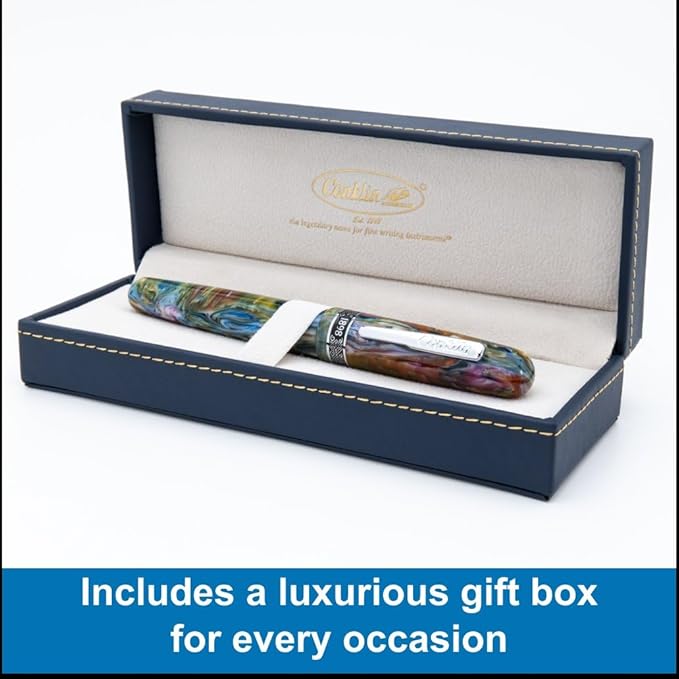 Conklin 1898 Fountain Pen, Misto Green - Extra Fine Nib | Luxury Writing Instrument with Unique Resin Blend | JoWo Stainless Steel Nib Made in Germany | Ideal for Pen Enthusiasts