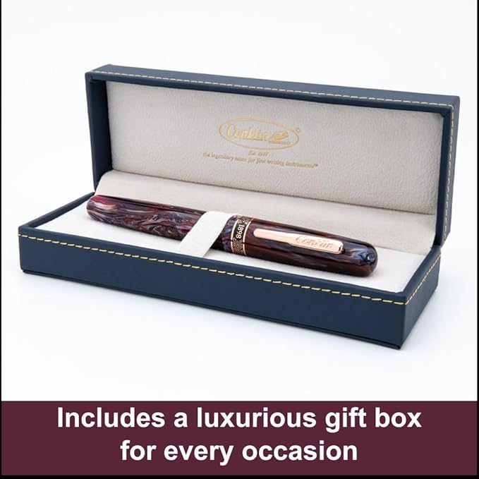 Conklin 1898 Fountain Pen, Misto Purple - Fine Nib | Unique Resin Pen with Luxury Design | JoWo Stainless Steel Nib Made in Germany | Ideal Gift for Professionals