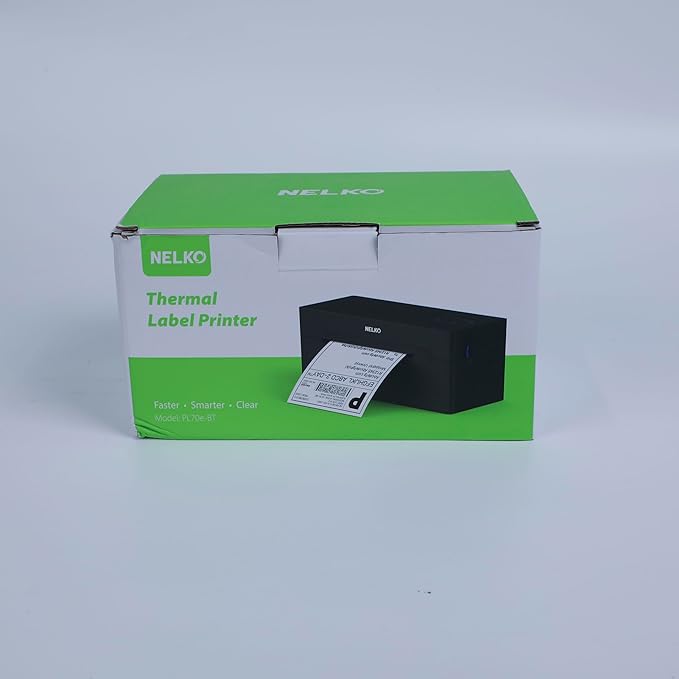 Nelko Bluetooth Thermal Shipping Label Printer, Wireless 4x6 Shipping Label Printer for Small Business, Support Android, iPhone and Windows, Widely Used for Amazon, Ebay, Shopify, USPS(Pink)