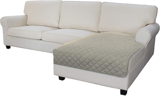 Easy-Going Sectional Couch Covers for Dogs L Shape Sofa Cover Reversible Sofa Slipcover Chaise Lounge Cover Furniture Protector Cover for Pets Dog Cat (42 x 68 inches, Beige/Beige)