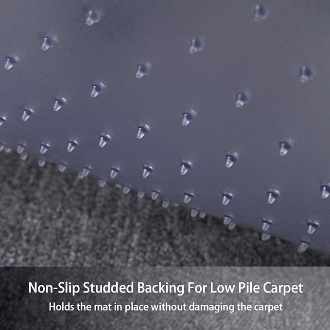 Large Chair Mat for Carpet, Easy Glide Plastic Carpet Floor Protector Mat for Office Chairs for Work & Home