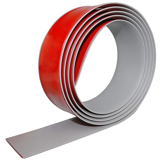 Floor Transition Strip Self Adhesive Floor Cover Strips Laminate 3" Wide Vinyl Flat Divider Transitions (7.5cm, 6.56Ft, Gray)