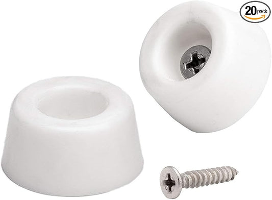 20pcs Round Furniture Pads,ULIFESTAR Furniture Feet Glides Sliders Carpet Saver Hardwood Floor Protectors Surface Protection for Chair Leg Caps Non Slip Furniture Grippers (White)