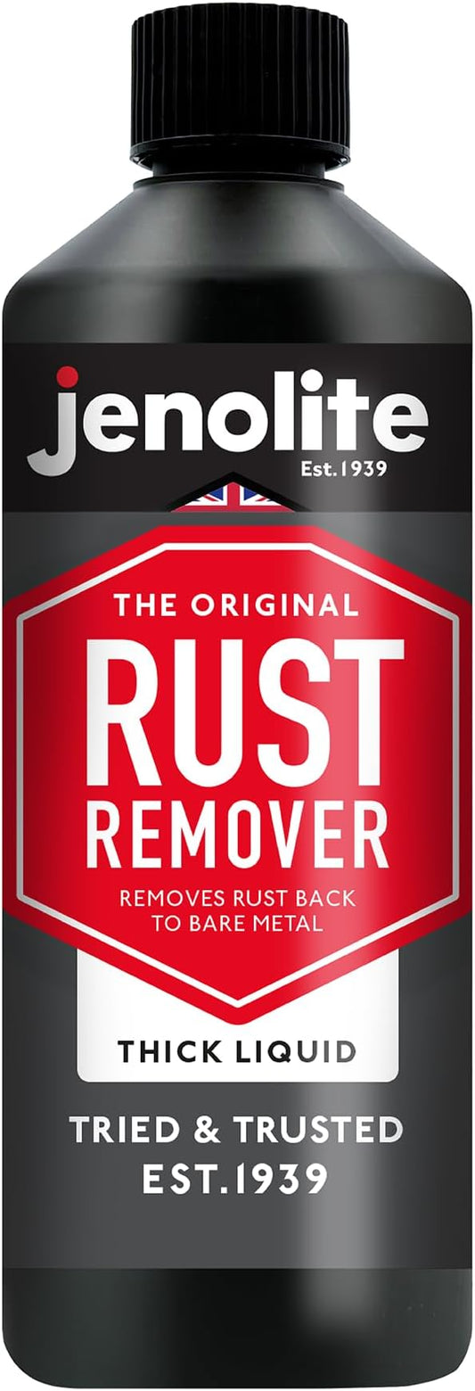 JENOLITE Rust Remover for Metal - Fast Acting No Drip Thick Liquid - Industrial Strength, Removes Rust Back to Bare Metal - 17oz (500ml)
