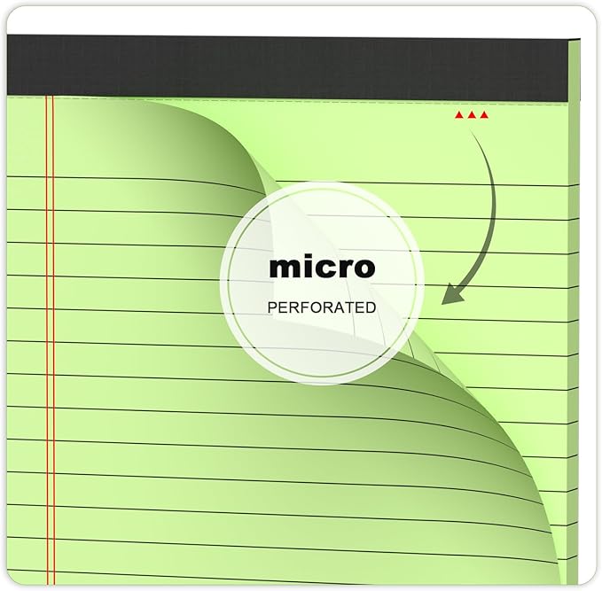 5pcs Colored Note Pads 5x8 College Ruled Small Legal Pads Paper Notepads 5 Pack Study Back Writing Pads 5 x 8 Paper Pads Perforated Narrow Ruled Pads of Paper