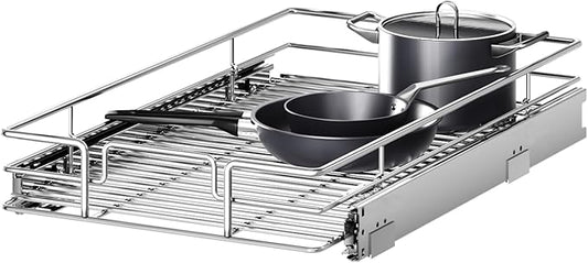 Pull Out Cabinet Organizer 12½" W x 21½" D, Heavy Duty Cabinet Pull Out Shelves, Slide Out Drawers Organization for Kitchen Cabinets Bathroom